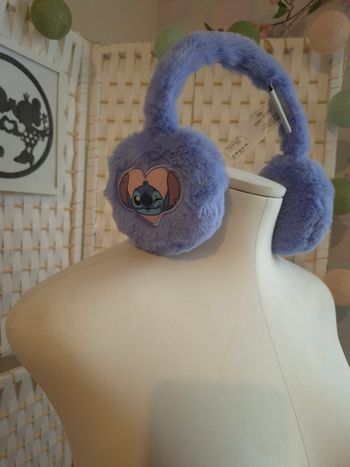 Joli cache-oreilles Disney Stitch bleu lilas fille TU