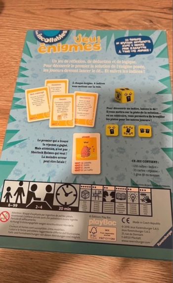 Jeu de société pour enfant d’énigme