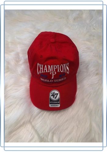 casquette rouge 47 brand world champions 2022 ajustable - brodé (484)