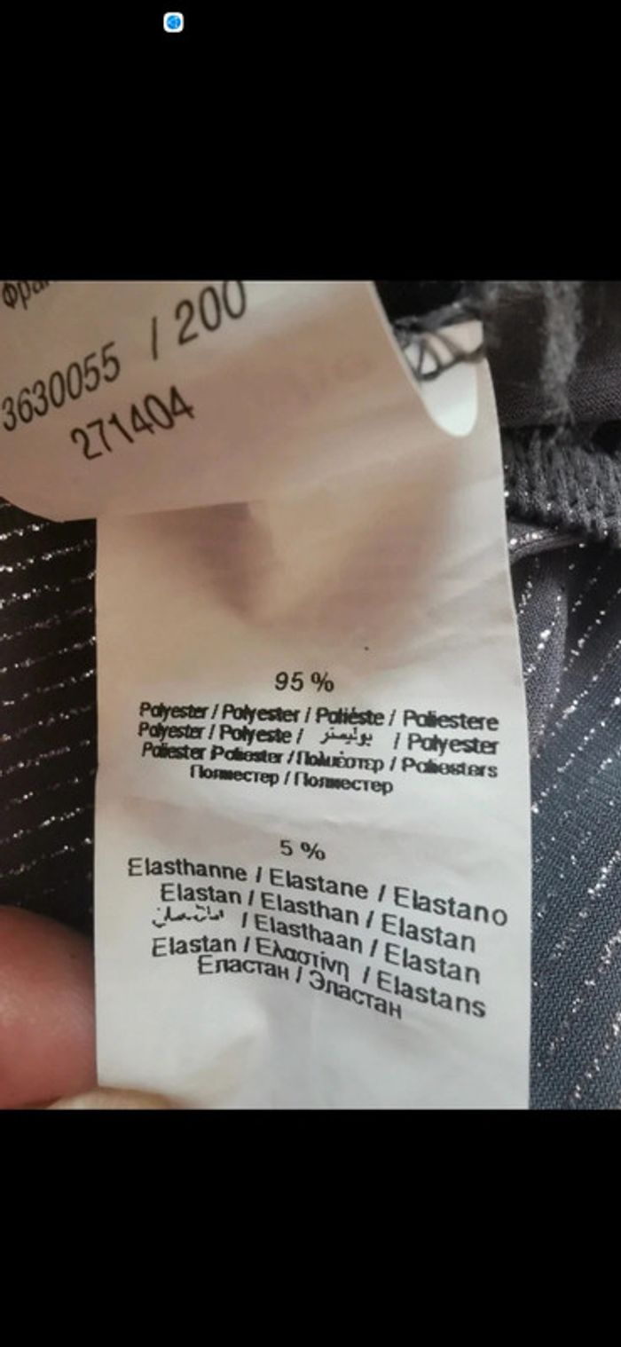 Top gris avec fil métallisé argenté. Taille 40. Cache Cache - photo numéro 7