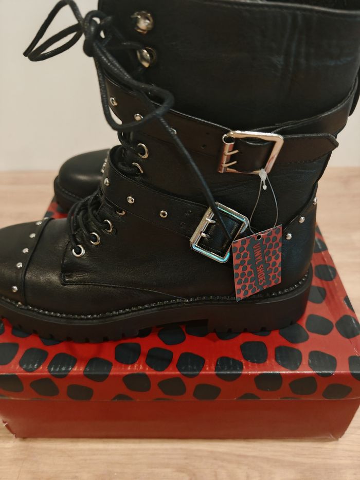 Bottines femme, taille 39, vinyl shoes - photo numéro 7