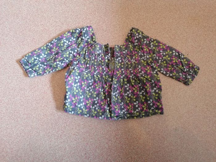 Chemise manches longues fleurs