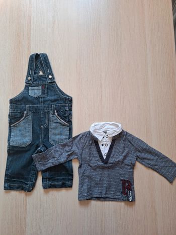 Ensemble salopette et polo