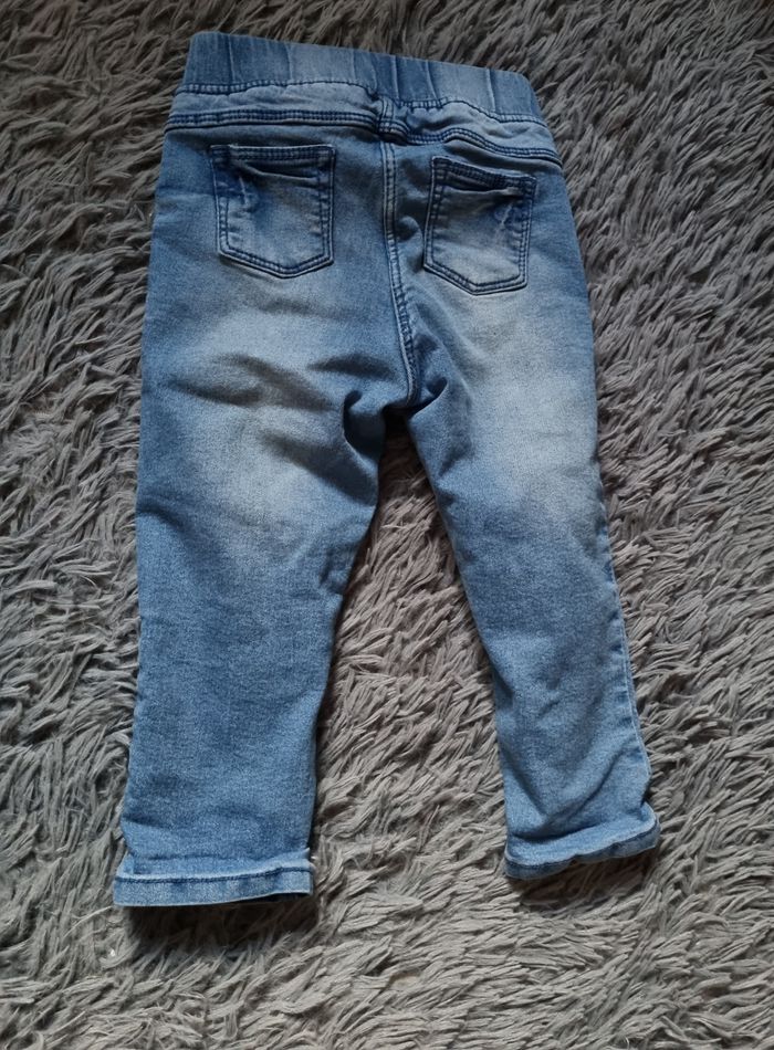Jean effet délavé élastique à la taille 1½-2ans - photo numéro 3