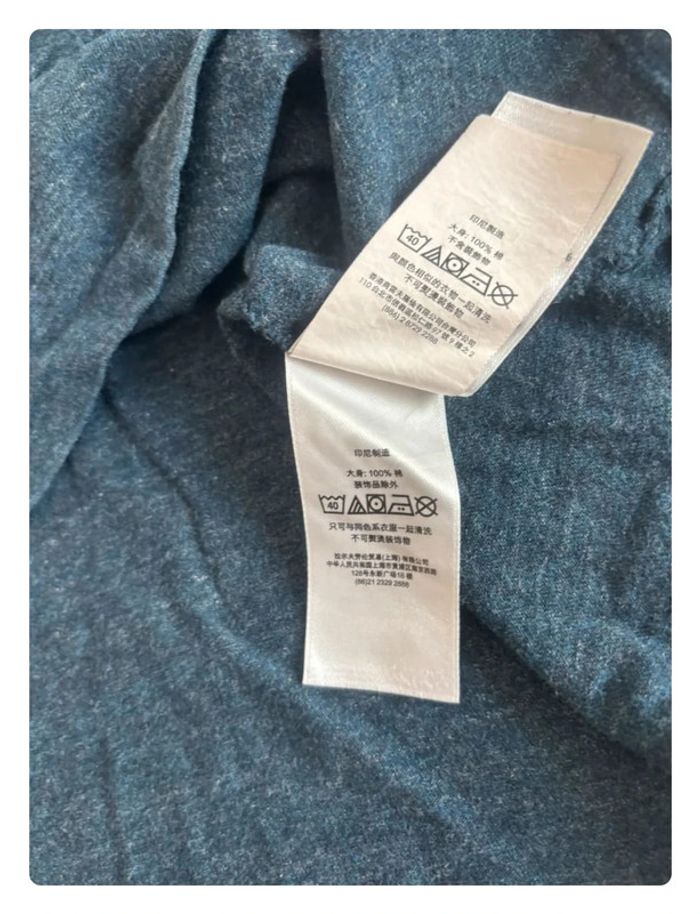 Sweat/T-shirt manche longue Ralph Lauren Xl bleu cavalier blanc taille - photo numéro 9