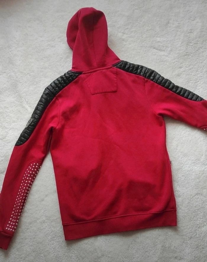 Veste à capuche, Gilet Zippé, pull à capuche Horspist XS rouge et noir - photo numéro 3