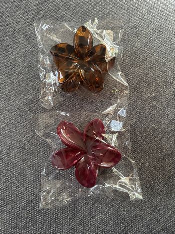 Lot 2 pinces fleur