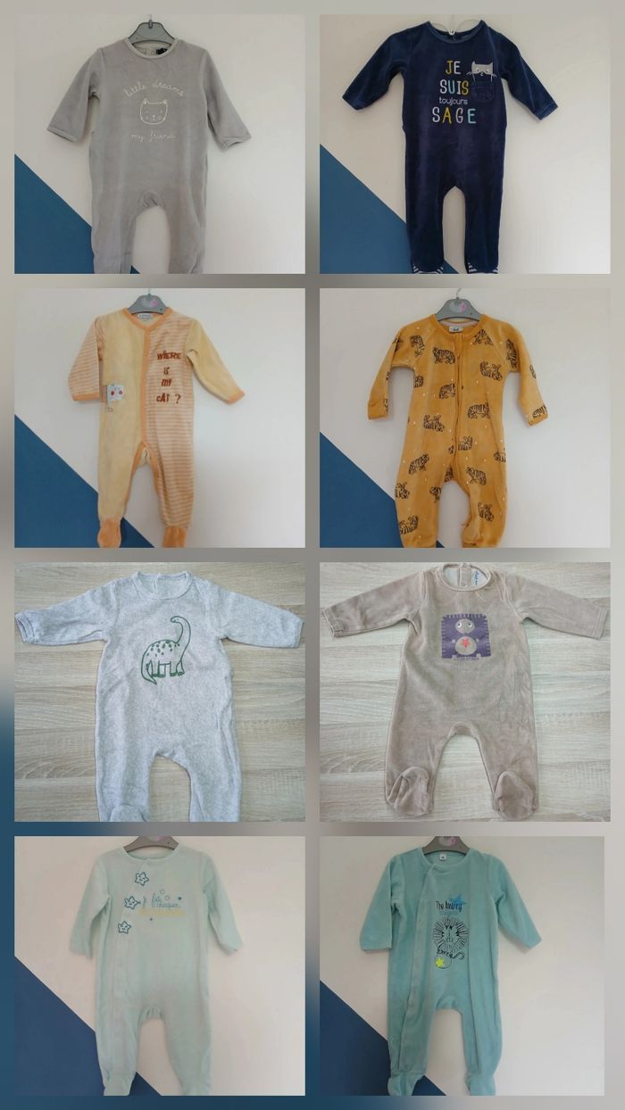 Lot 8 pyjamas 6 mois