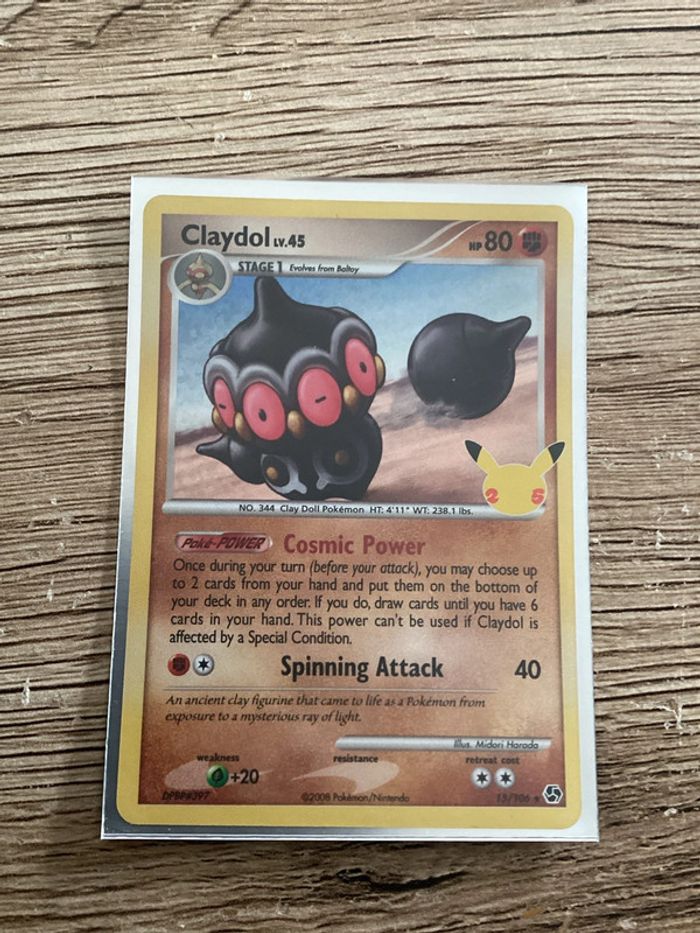 carte Pokémon 15/106 claydol célébration 25ans anglais ANG - photo numéro 6