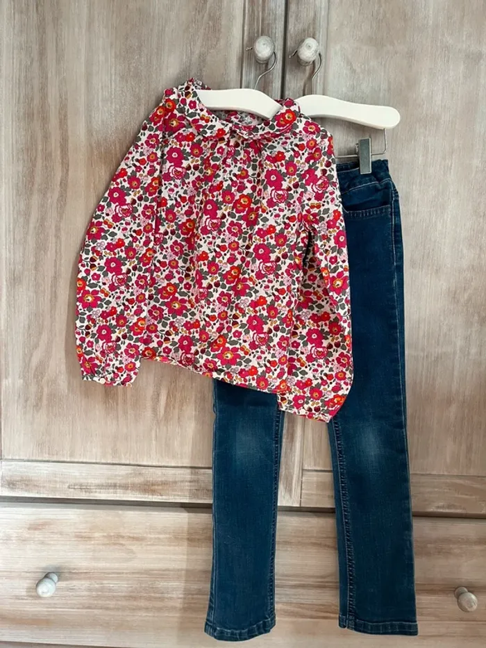 Ensemble jean et blouse Liberty t. 6 ans