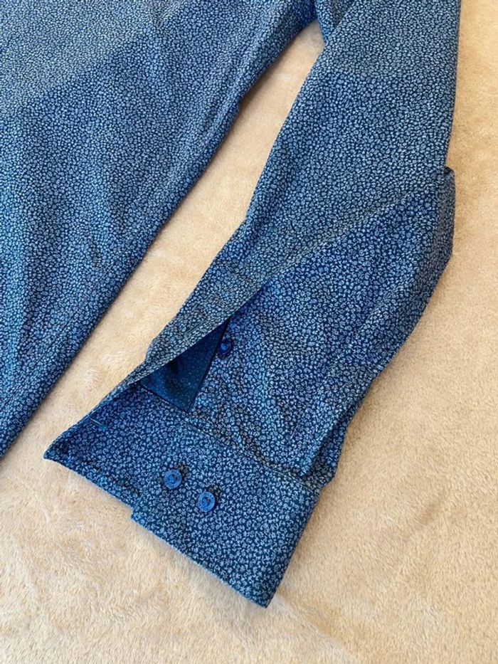 Chemise manches longues motif fleuri homme L - photo numéro 2