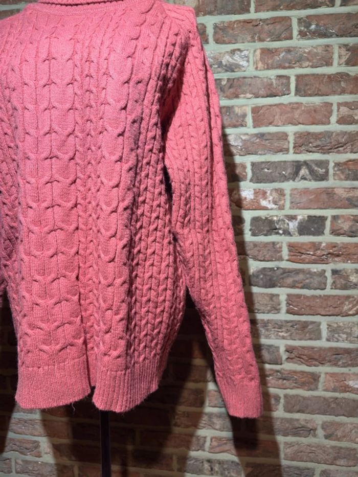 Pull col roulé torsadé rose Lili Sidonie Taille M / 38 - photo numéro 4