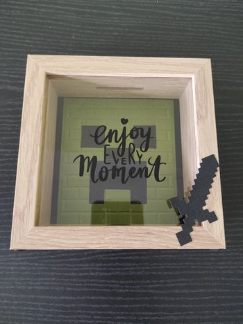 Tirelire bois Stitch Minecraft