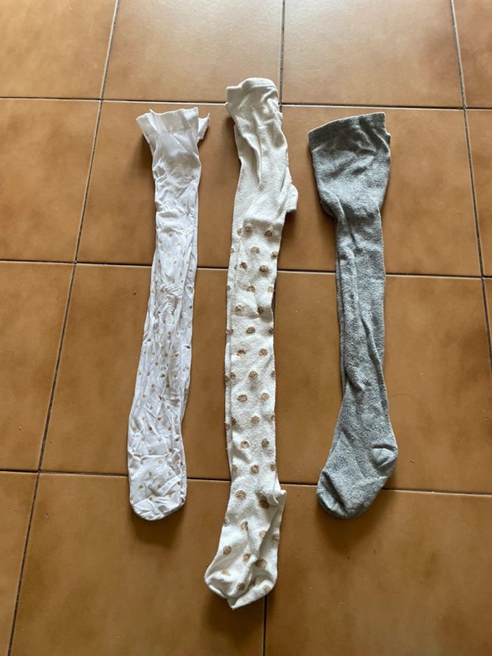 Lot 3 collants fille 4/6 ans 27/30