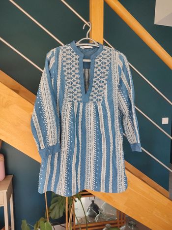 Robe tunique brodée