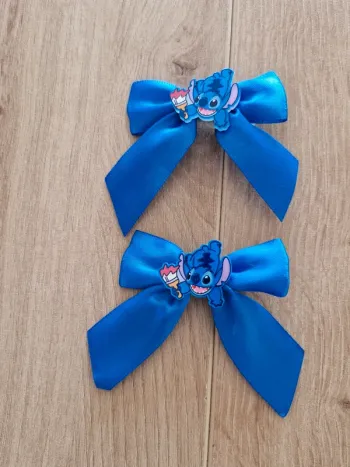 Lot 2 barrettes bleu – personnage Stitch Neuve