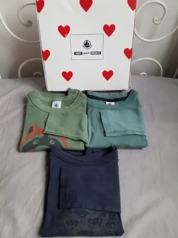 Lot 3 t shirt petit bateau 4 ans