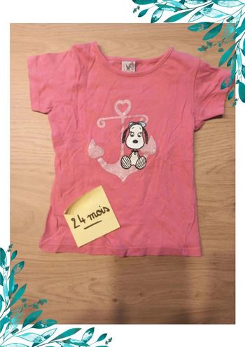 Tee shirt fille 24 mois Snoopy