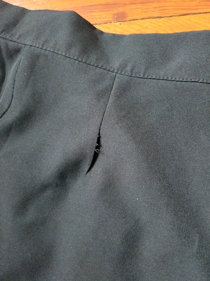 Pantalon ajustable noir à jambes larges - photo numéro 8