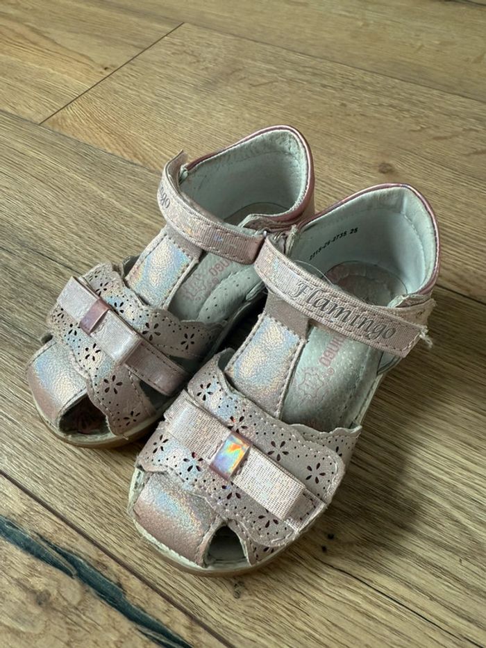 Paire de sandales rose pailletées fille 25 Flamingo - photo numéro 5