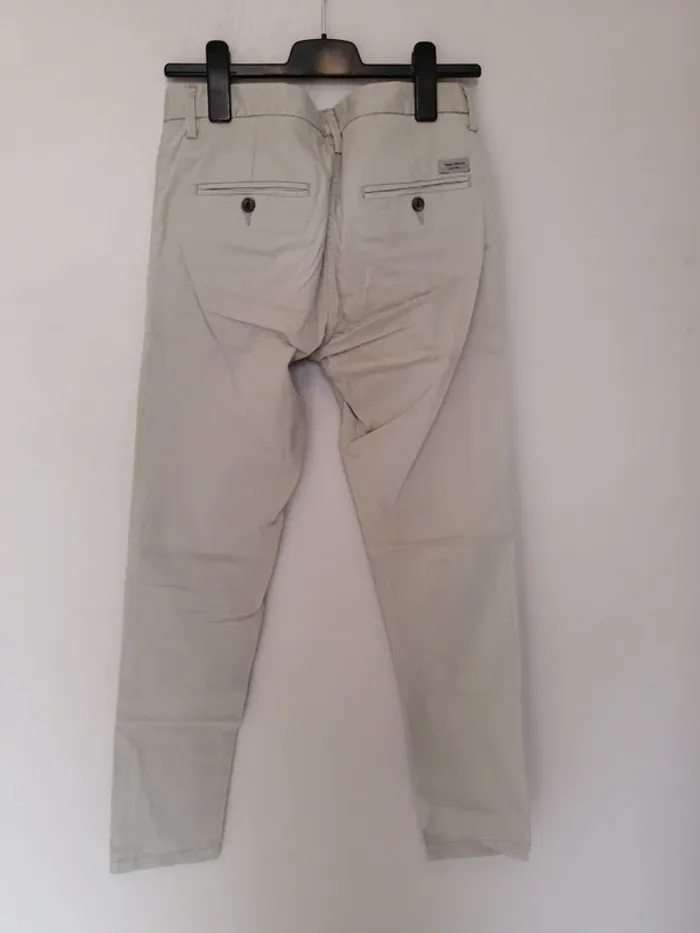 Pantalon Chino Teddy Smith slim beige taille 38 - photo numéro 3
