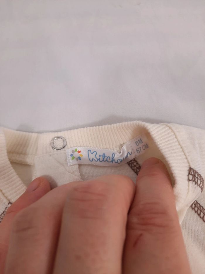 Tee shirt manches longues Kitchoun, 6 mois - photo numéro 2