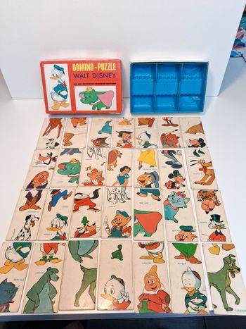 Jeux vintage Walt Disney 1974 Domino-Puzzle (jeux f.nathan) complet
