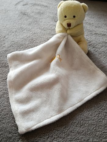 Doudou carré plat ours - Baby Nat