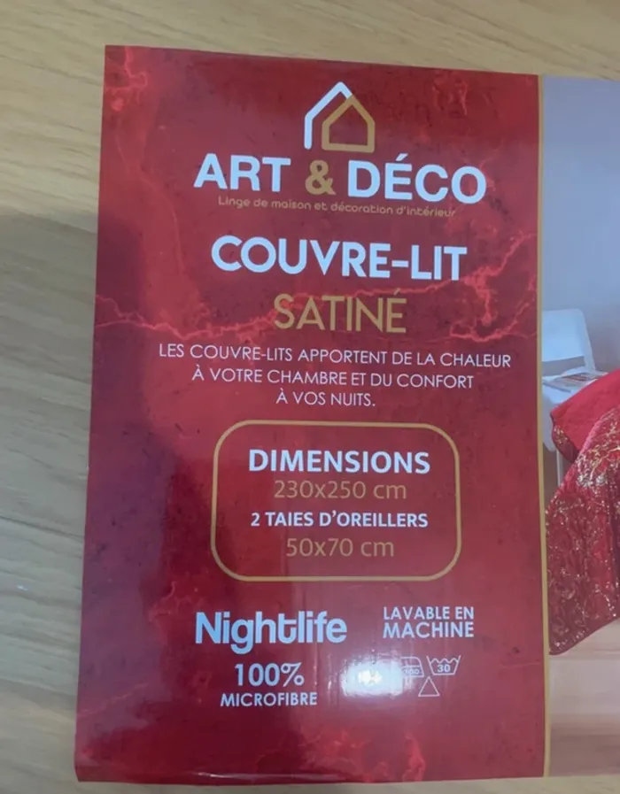 Couvre-lit en satin plus 2 taies de oreiller 🍭🍭 - photo numéro 5