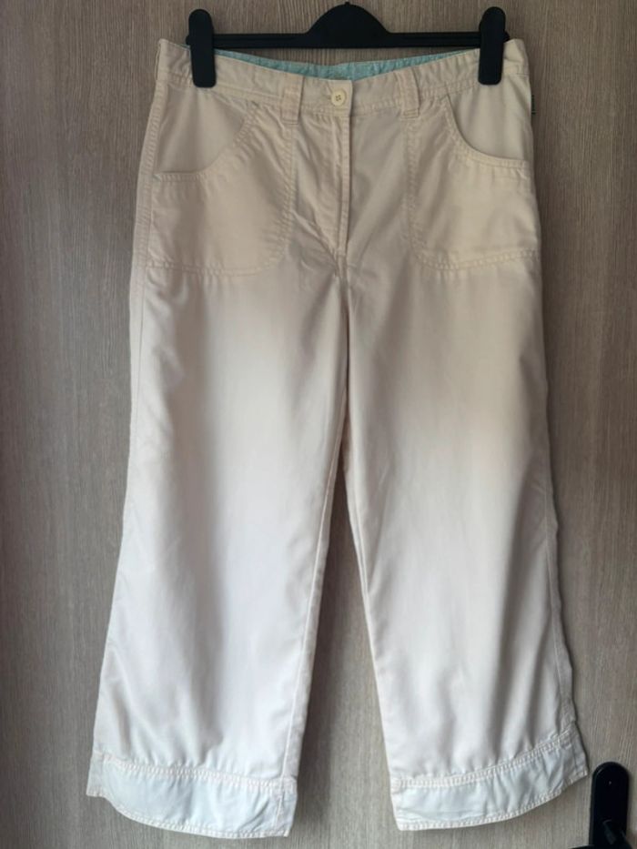 Pantacourt Y2K en coton blanc - Aigle - T40 - photo numéro 5