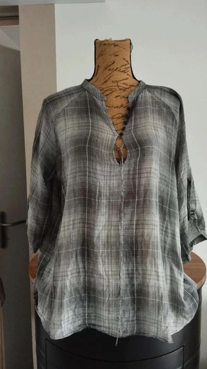 jolie chemise promod grise taille 40 femme - photo numéro 2