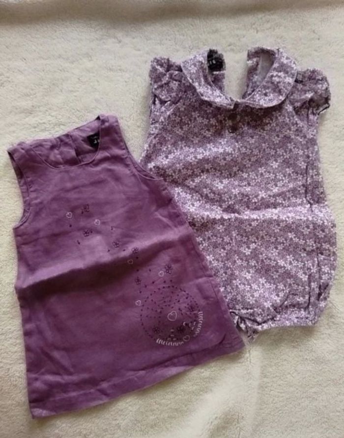 Ensemble robe et barboteuse