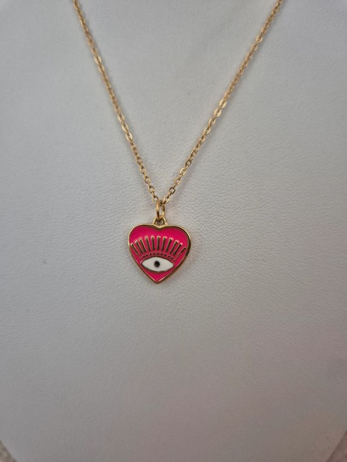 Collier cœur rouge - photo numéro 2