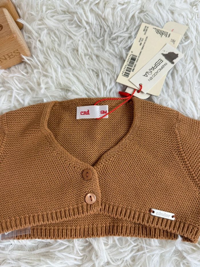 Boléro marron CND taille 6 mois - photo numéro 2