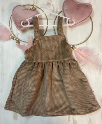 Robe salopette bébé fille - velours côtelé - neuf - Taille 18 mois