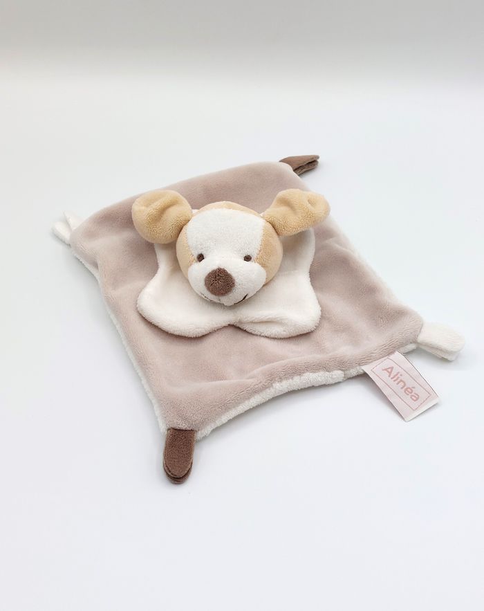 Doudou plat chien marron beige blanc Alinéa Doudou et Compagnie DC2239al - photo numéro 1