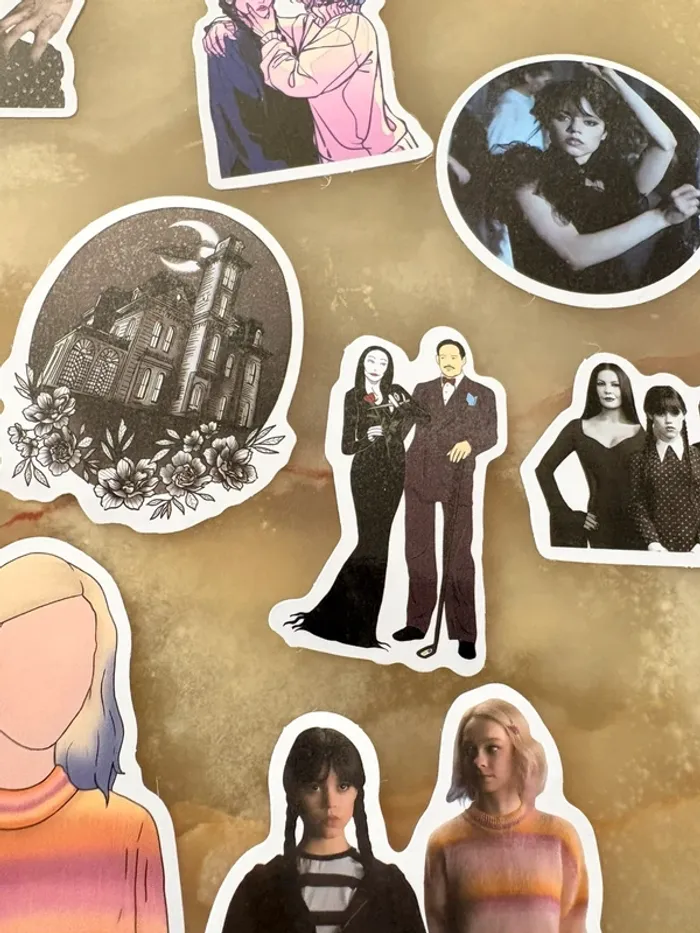 Stickers thème Mercredi addams 10 pièces - photo numéro 2