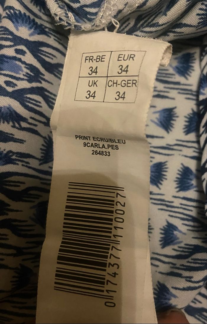 Haut à motifs »Mim »bleus et blancs - photo numéro 6