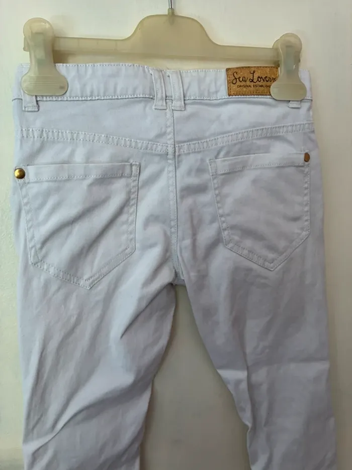 Jeans slim blanc, 10 ans, Tissaia. - photo numéro 10