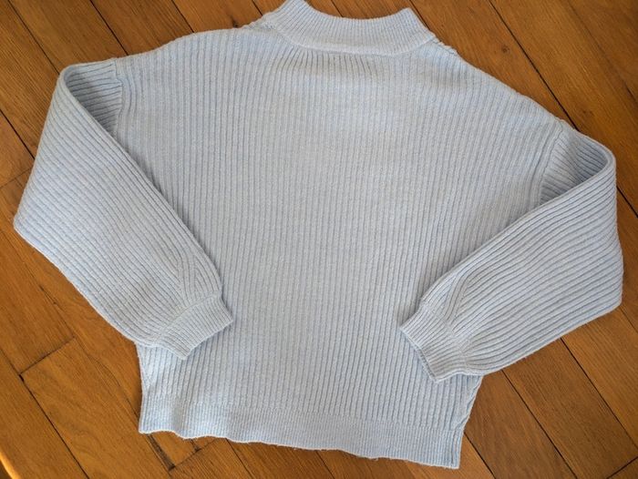 Pull bleu clair cache-cache S - photo numéro 6