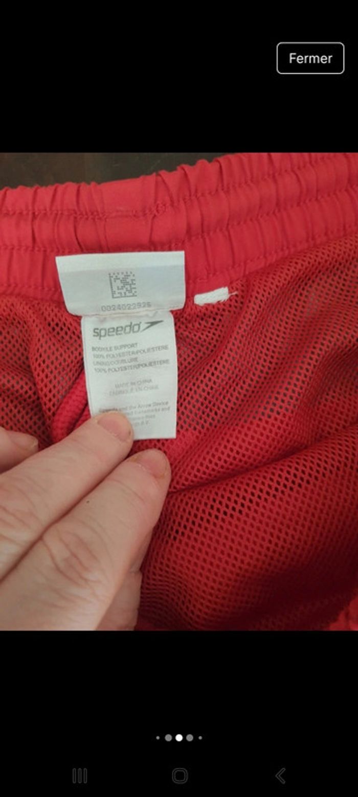 Short de bain Speedo rouge/gris taille fr 42/44 - photo numéro 7