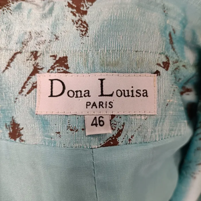 Chemise Dona Louisa Paris 46 turquoise motif made in france - A199 - photo numéro 10