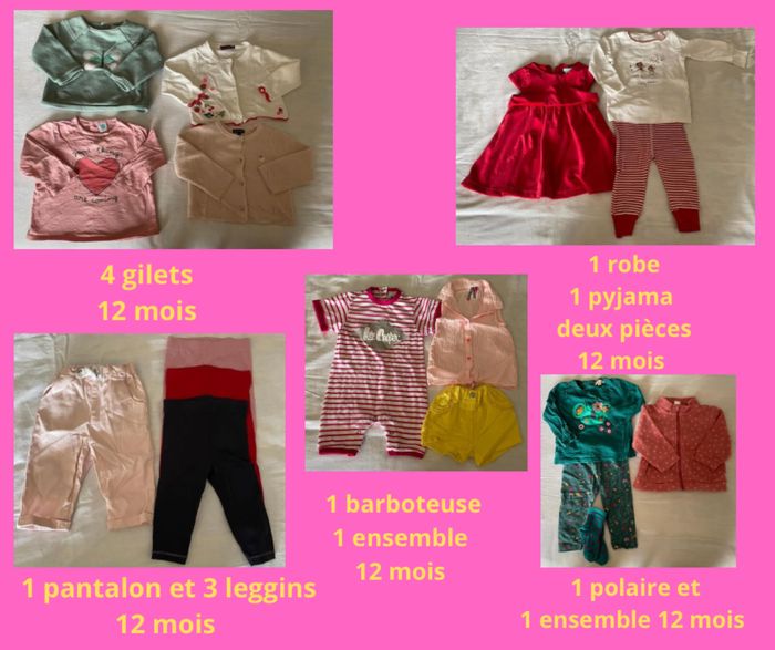 Lot fille 12 mois 30 pièces - photo numéro 2