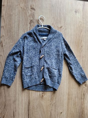 Gilet Bleu chiné 24 mois