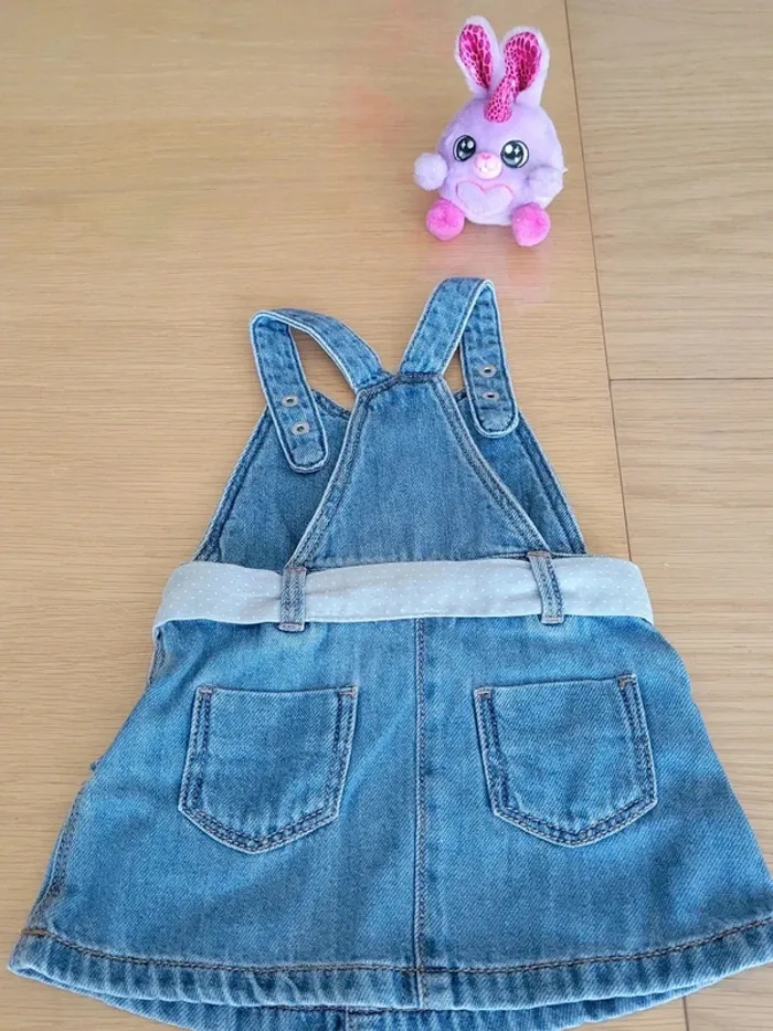 Salopette robe en jean obaibi 6 mois - photo numéro 2