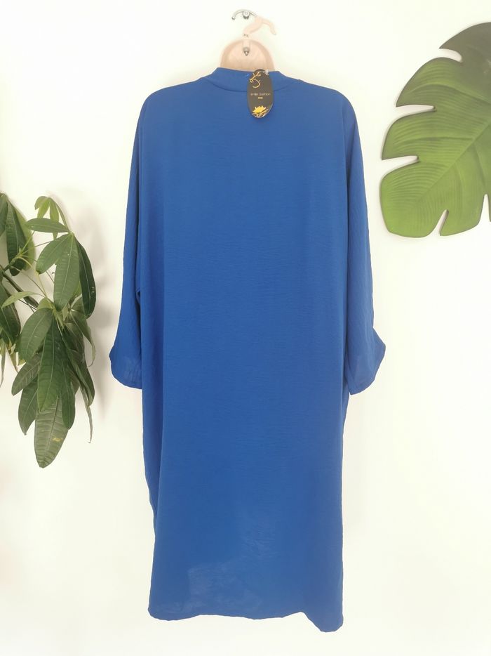 Kimono long, tunique bleue roi Émilie Fashion Paris Taille Unique - photo numéro 5
