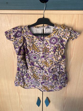 Blouse avec motifs et volants tape à l’œil 10 ans