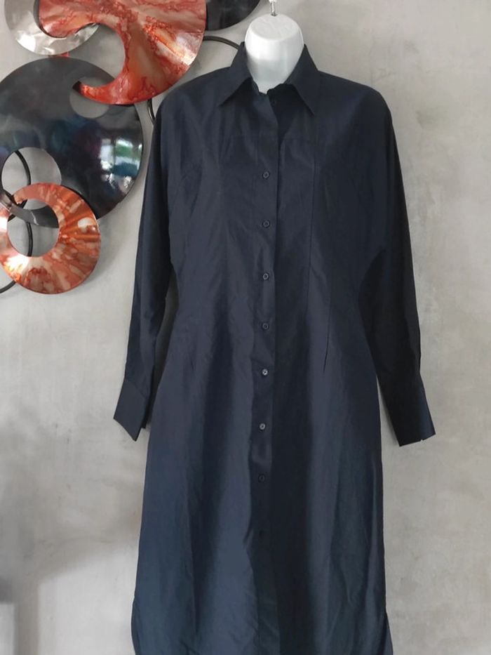 Robe chemise bleue marine Neo noir - photo numéro 4