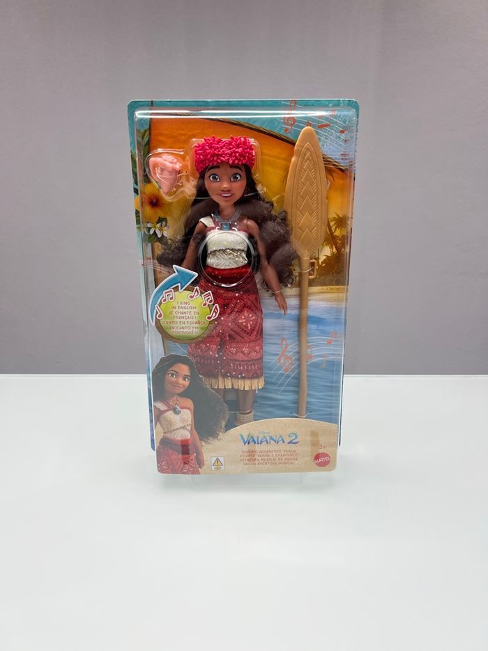 Poupée Disney Vaiana 2 chantante Mattel Français Anglais Espagnol Portugais