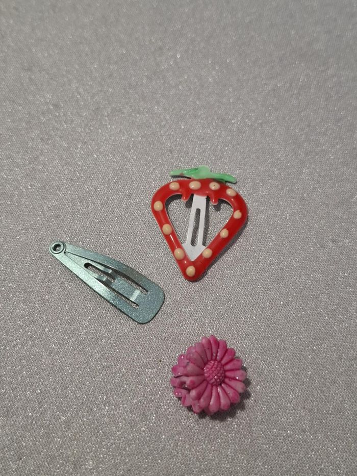 Joli lot bijoux petite fille fimo collier, pendentifs, boucles d'oreilles, pinces cheveux - photo numéro 8